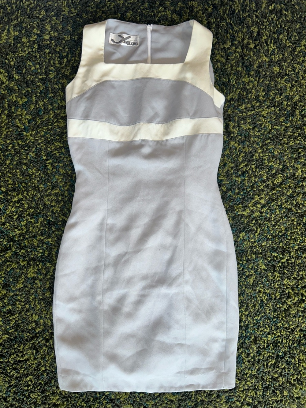 Retro Mod Dress (Grey and Cream)